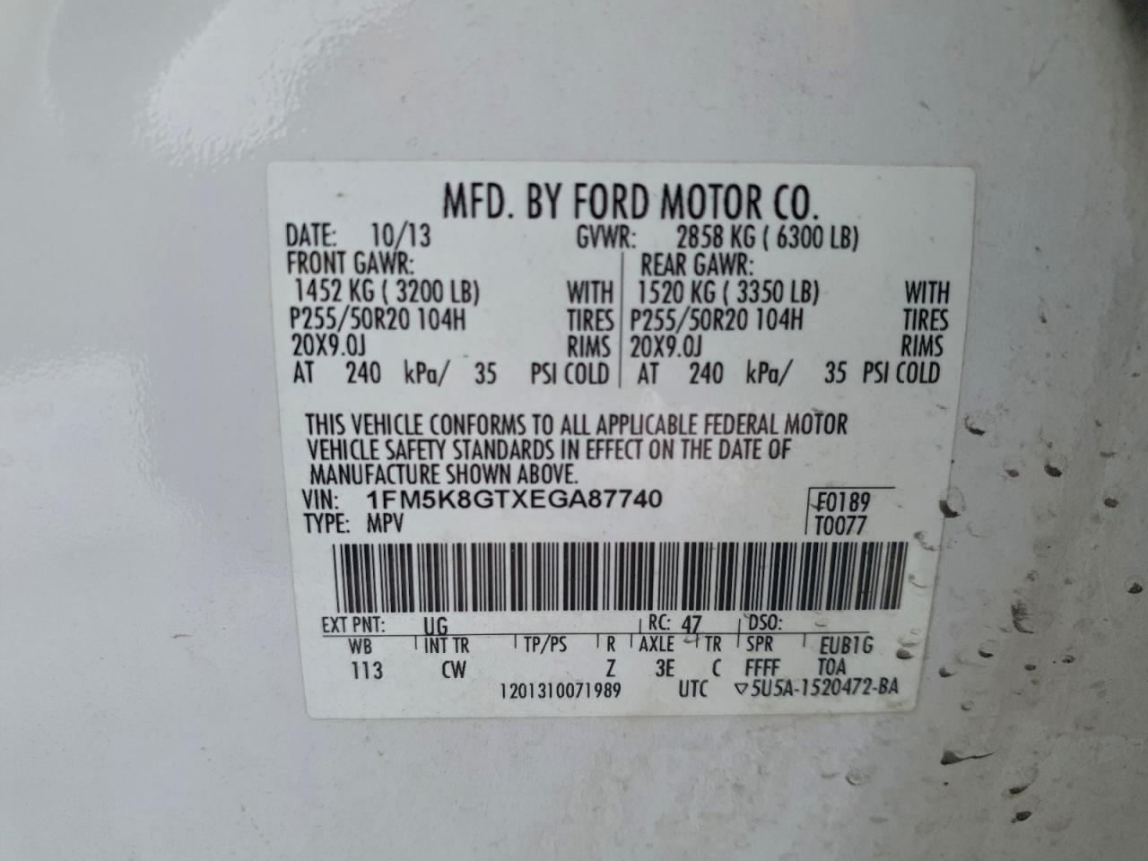 2014 FORD Explorer Sport Trac