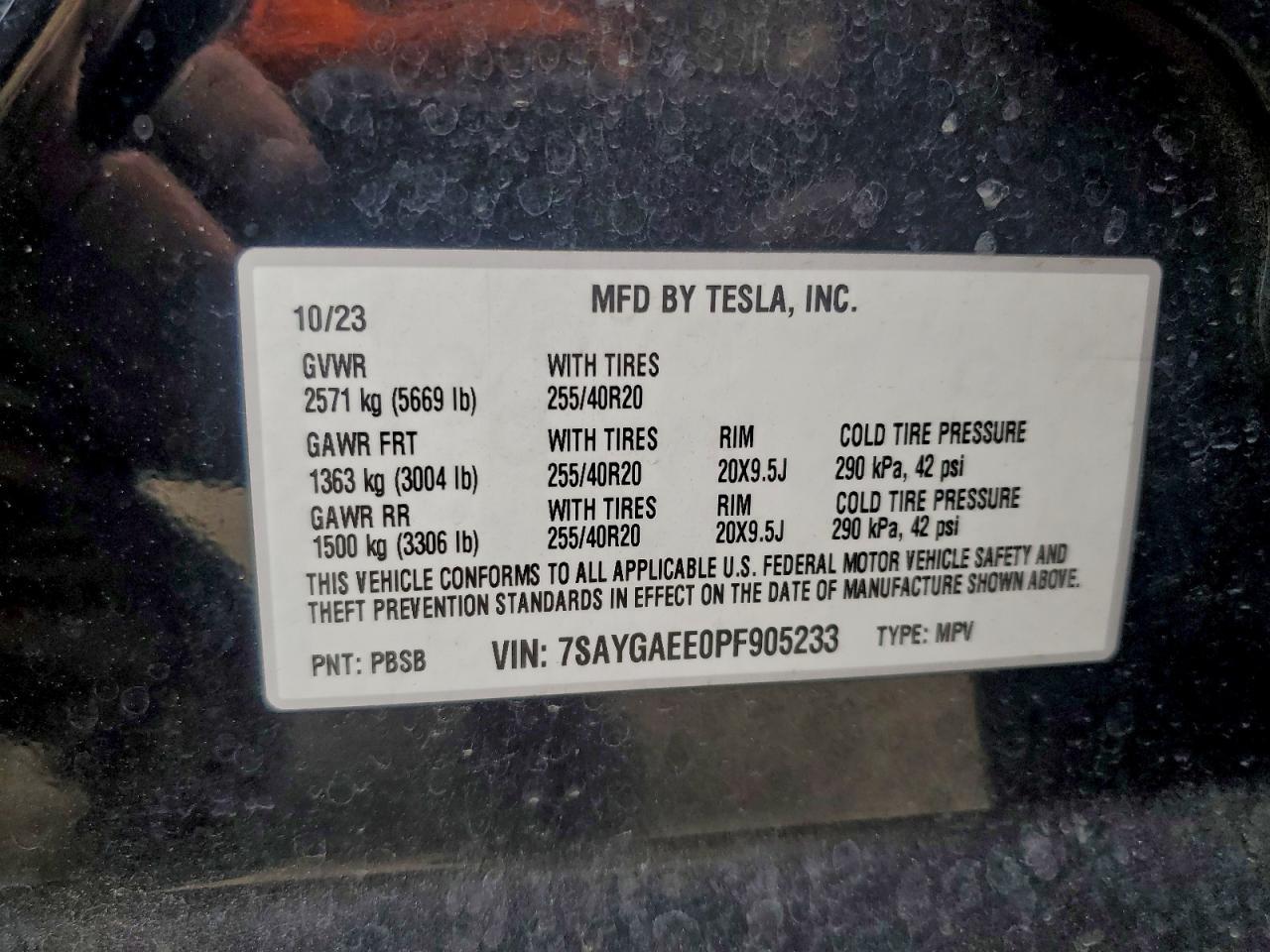 2023 TESLA MODEL Y