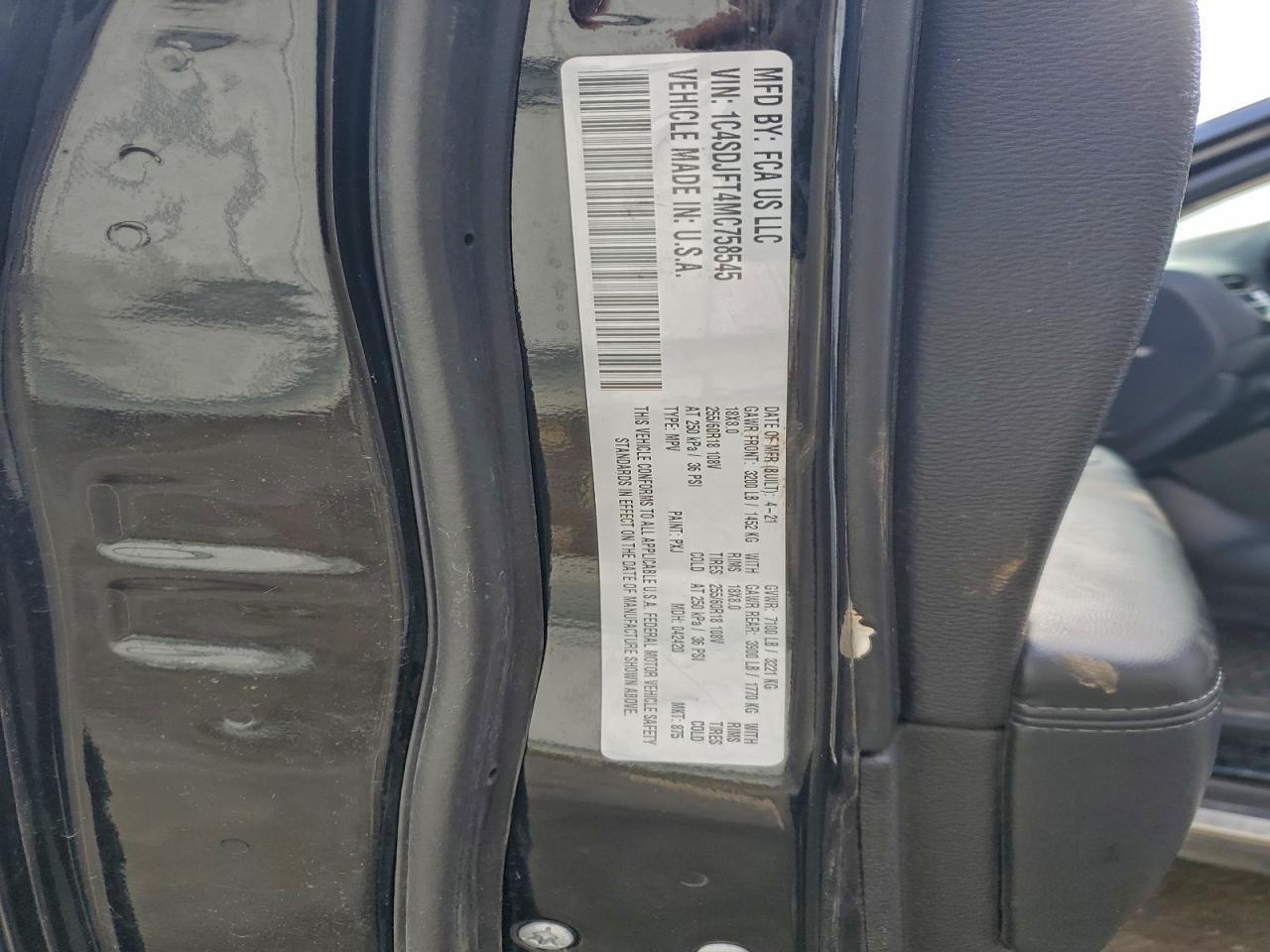 2021 DODGE DURANGO