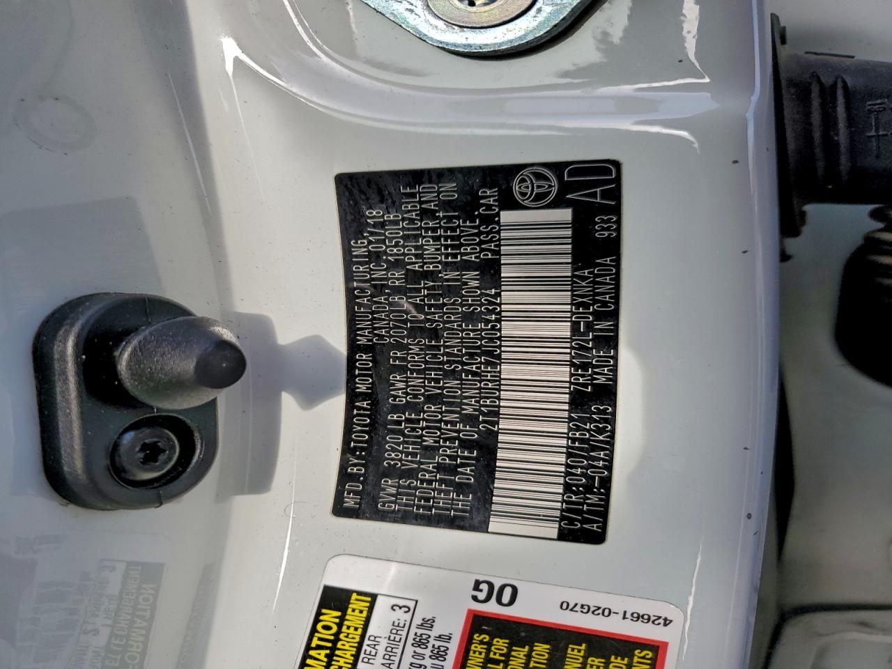 2018 TOYOTA COROLLA