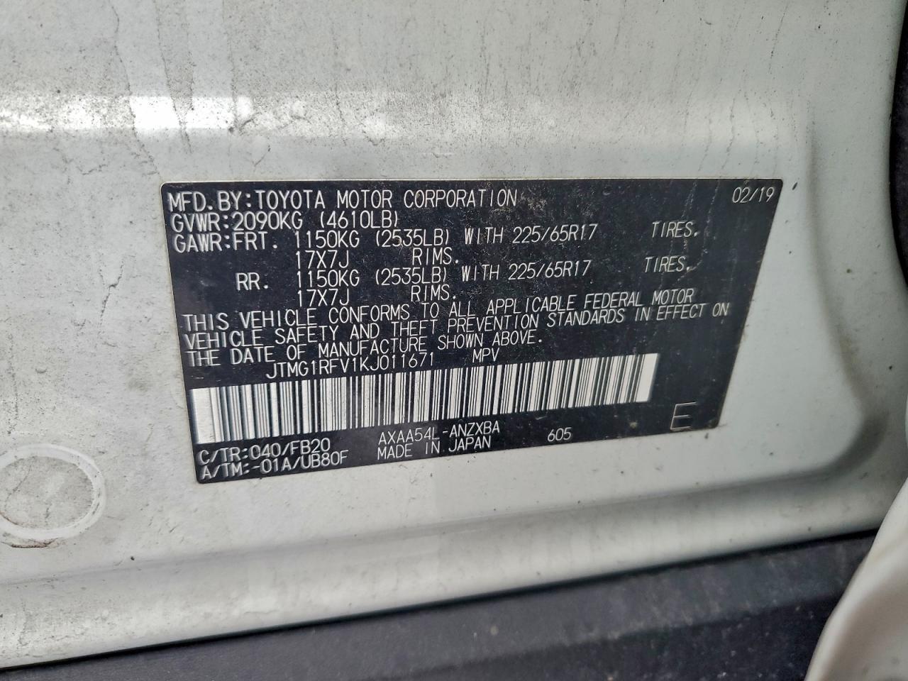 2019 TOYOTA RAV4
