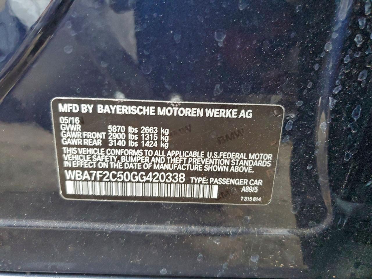 2016 BMW 7 series