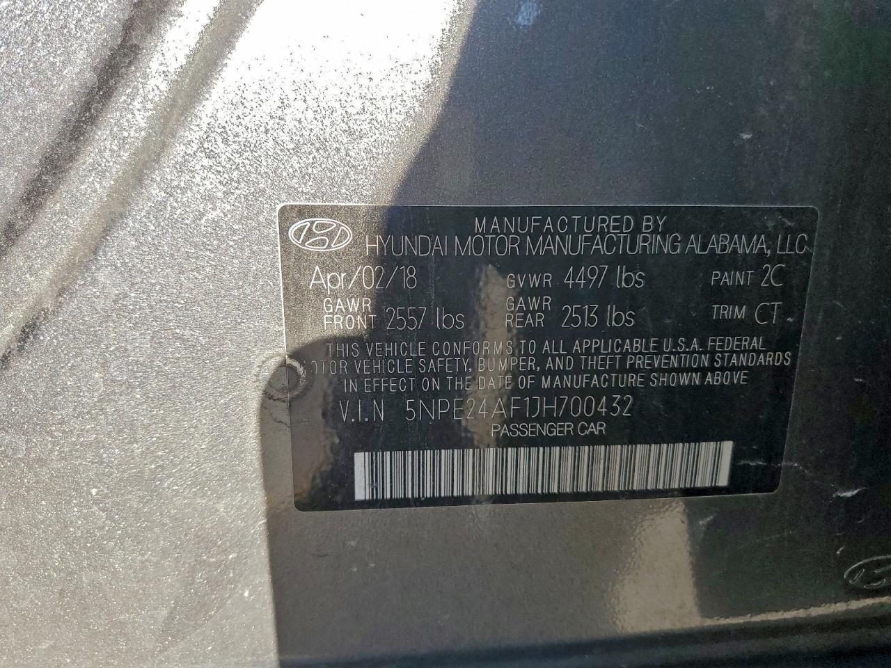 2018 HYUNDAI SONATA