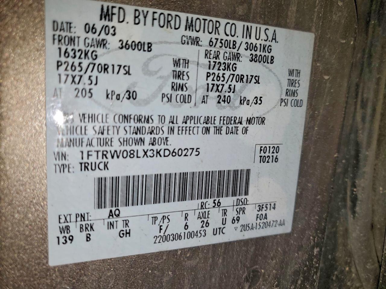 2003 FORD F-150