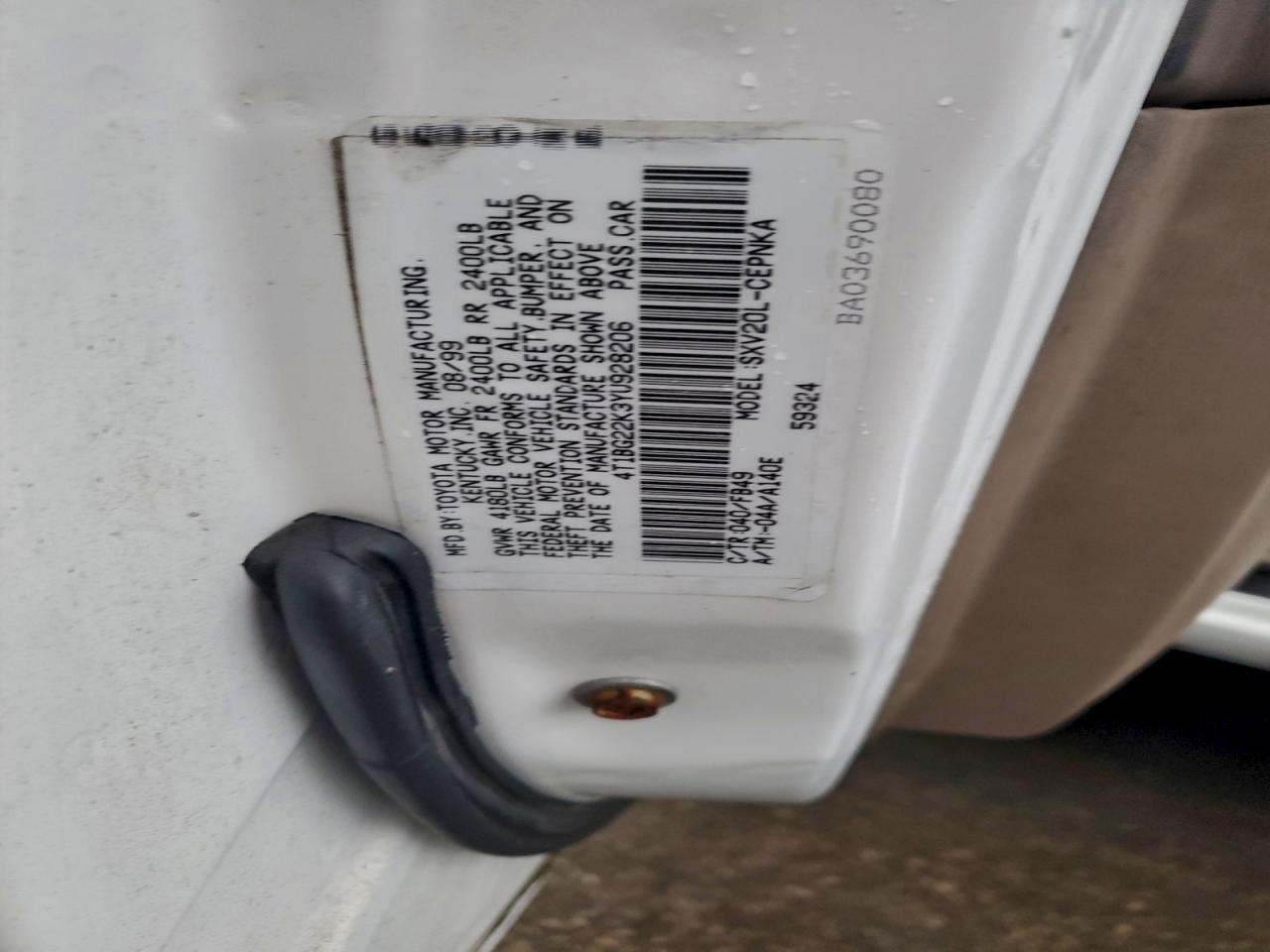 2000 TOYOTA CAMRY
