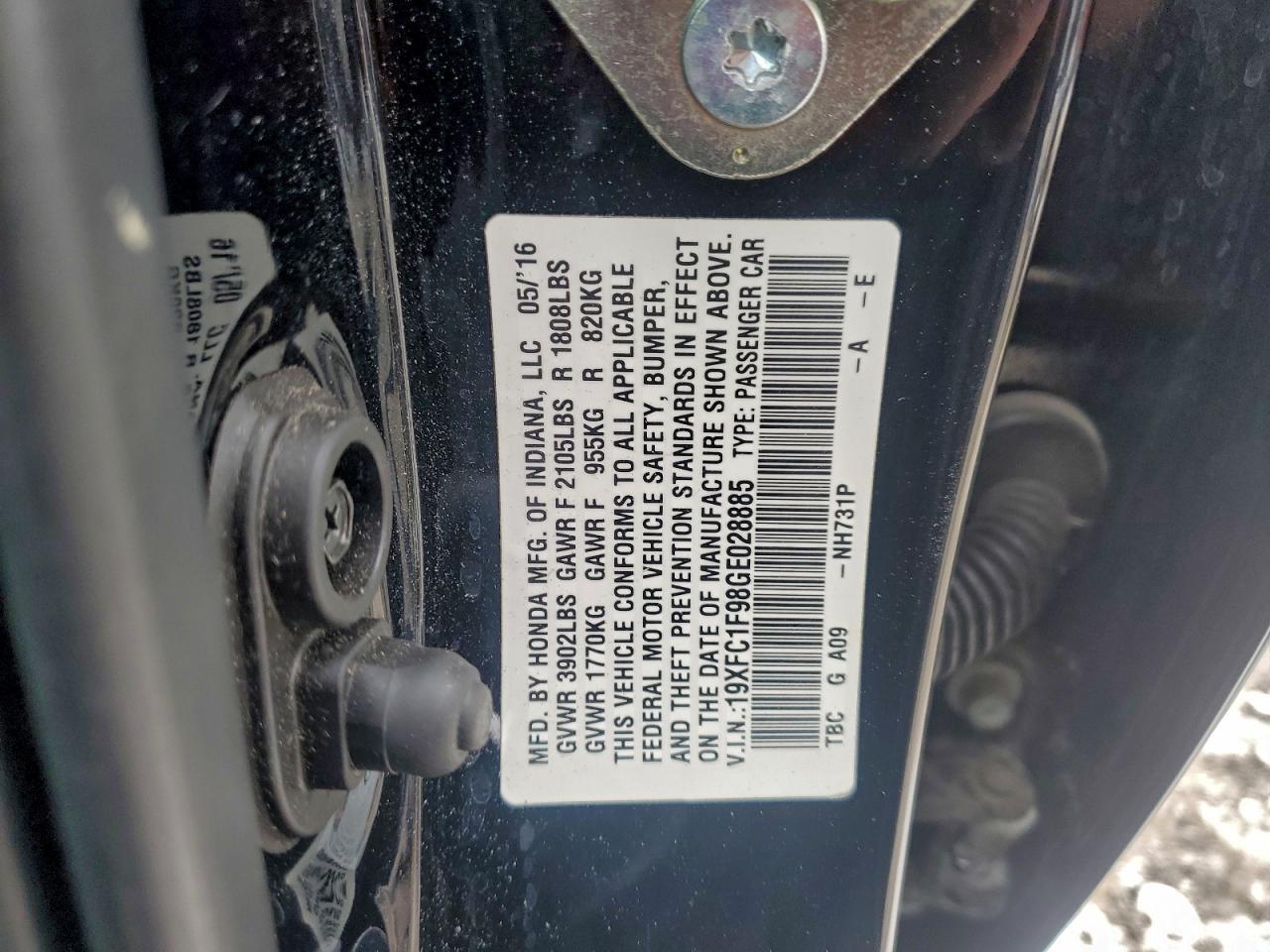 2016 HONDA CIVIC