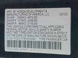 2022 HONDA ACCORD
