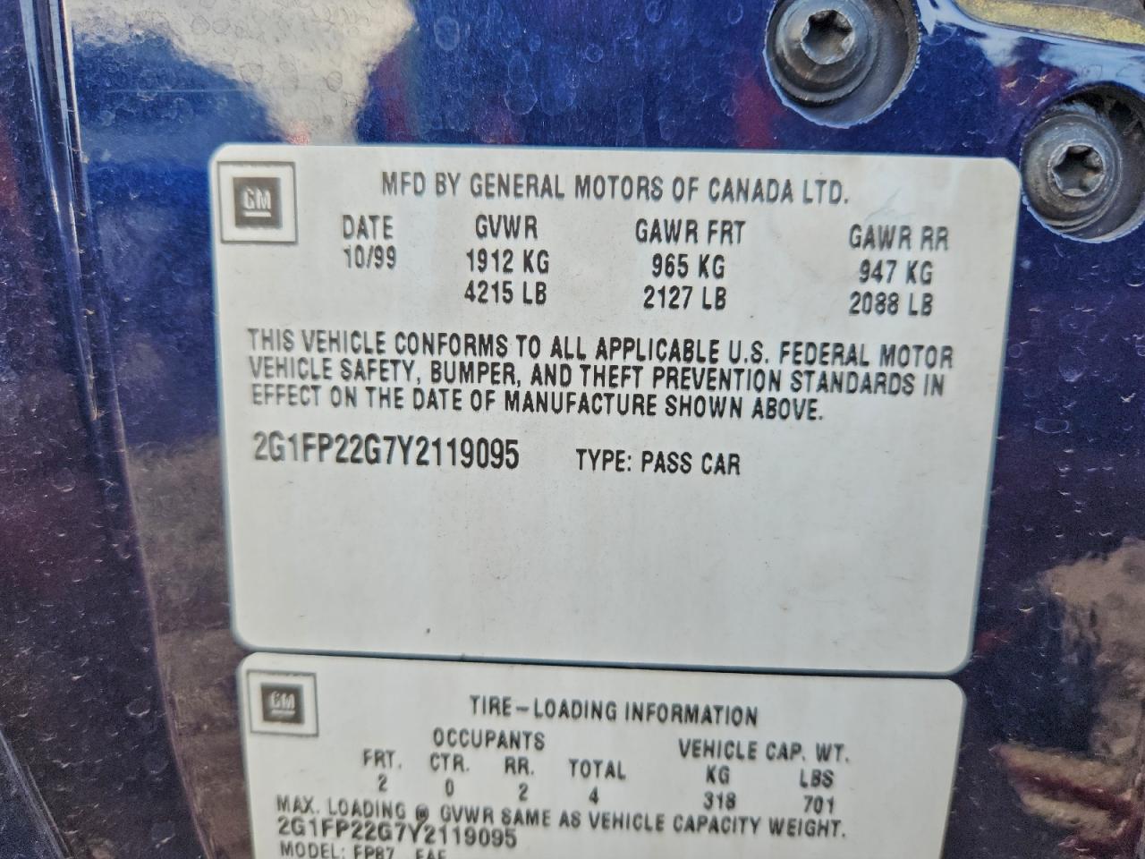 2000 CHEVROLET Camaro