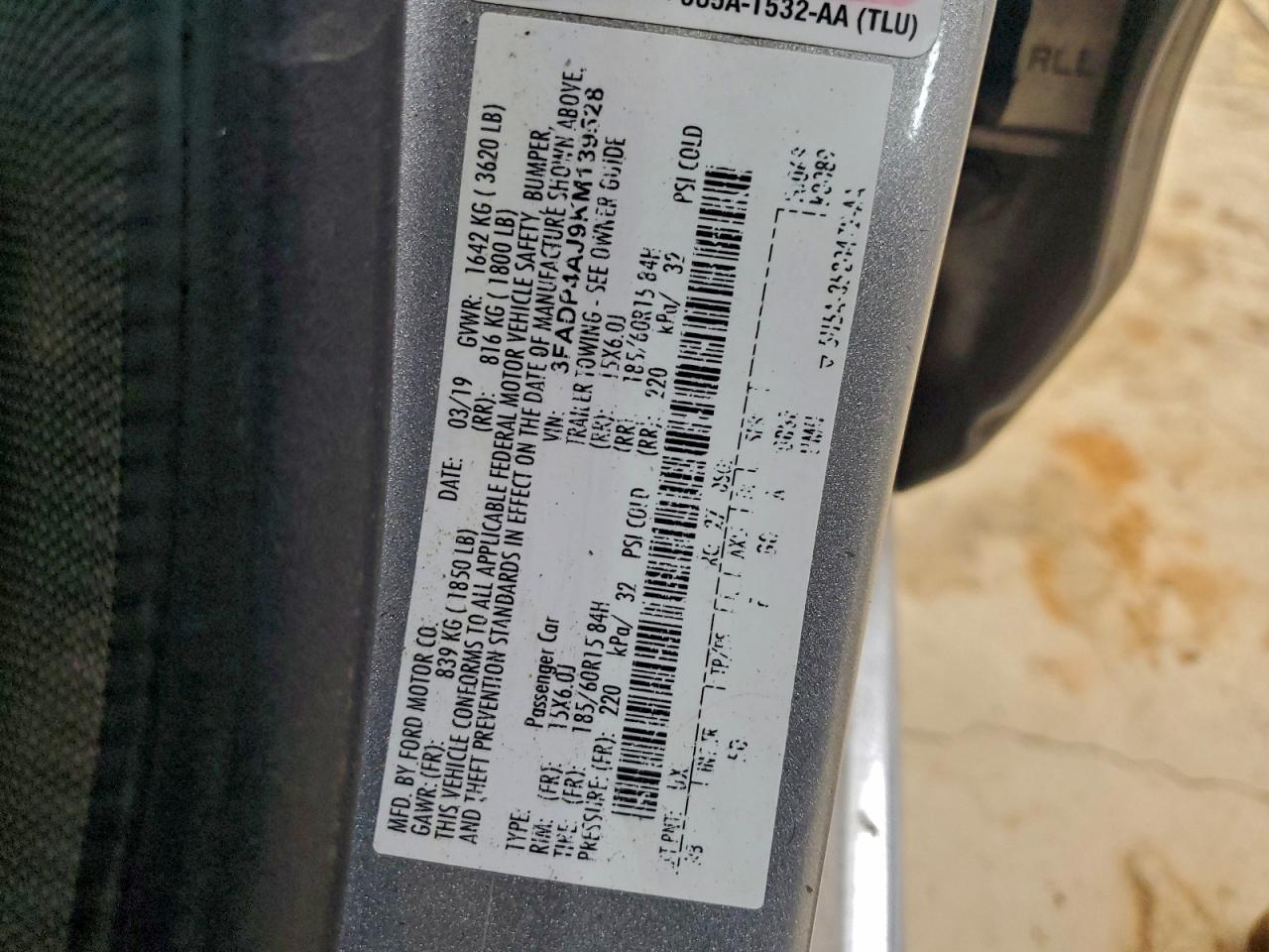 2019 FORD Fiesta