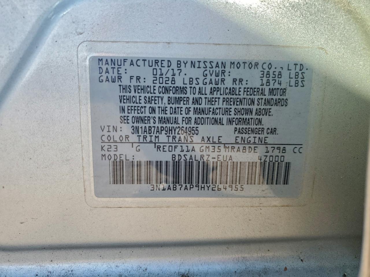 2017 NISSAN SENTRA