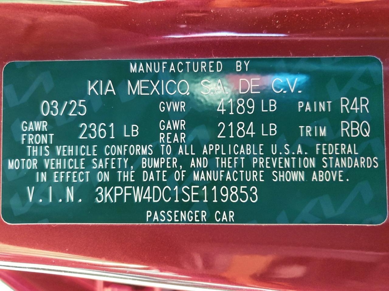 2025 KIA K4