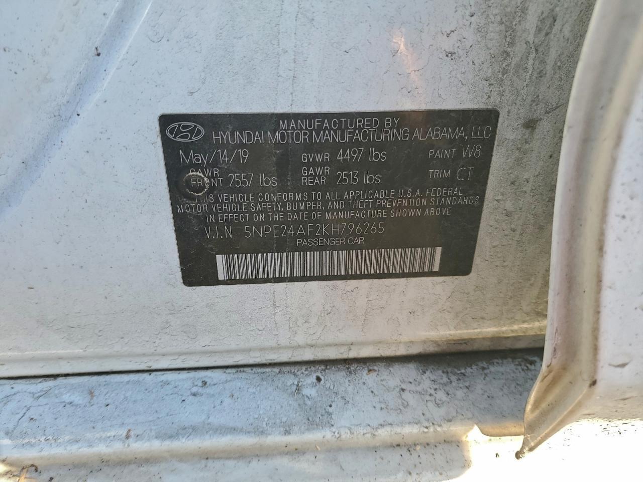 2019 HYUNDAI SONATA