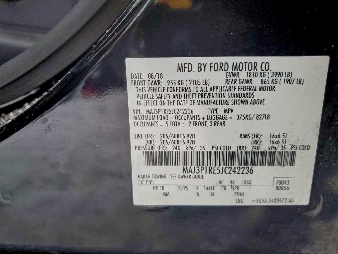 2018 FORD EcoSport