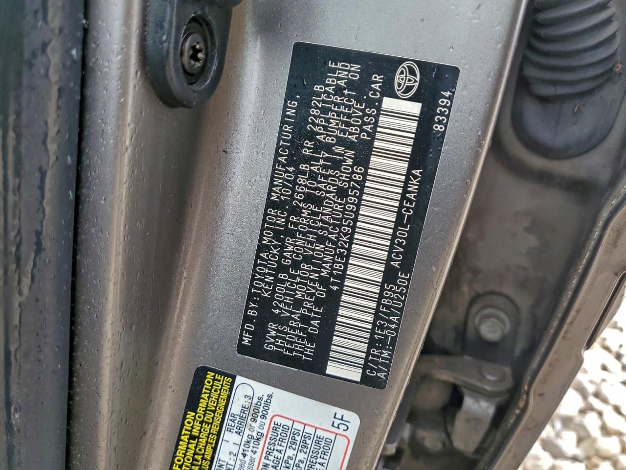 2005 TOYOTA CAMRY