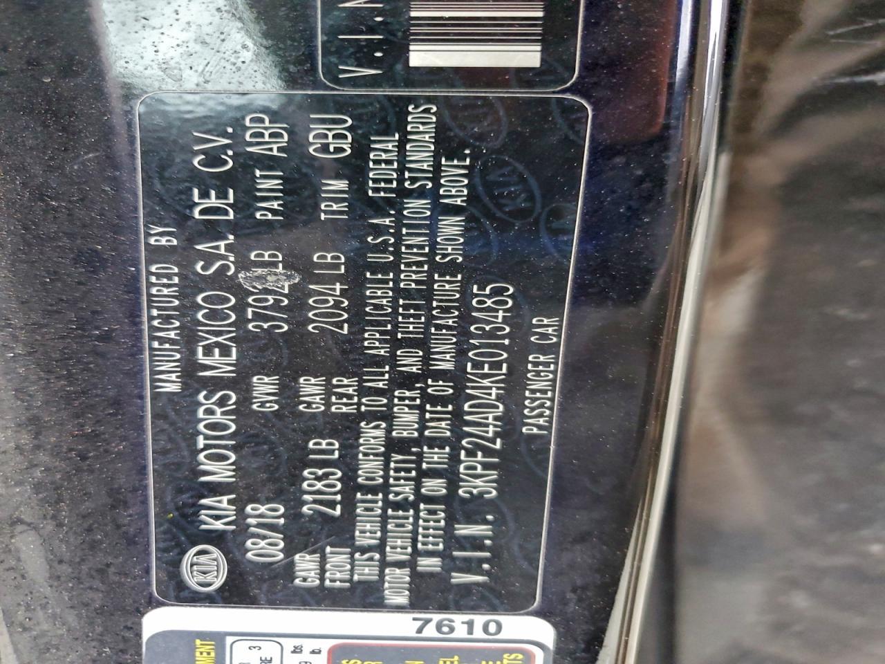 2019 KIA FORTE