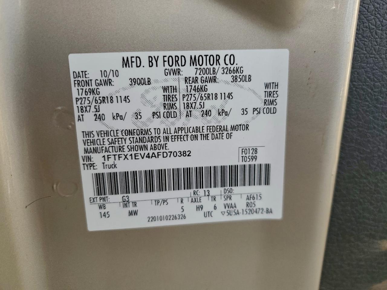 2010 FORD F-150