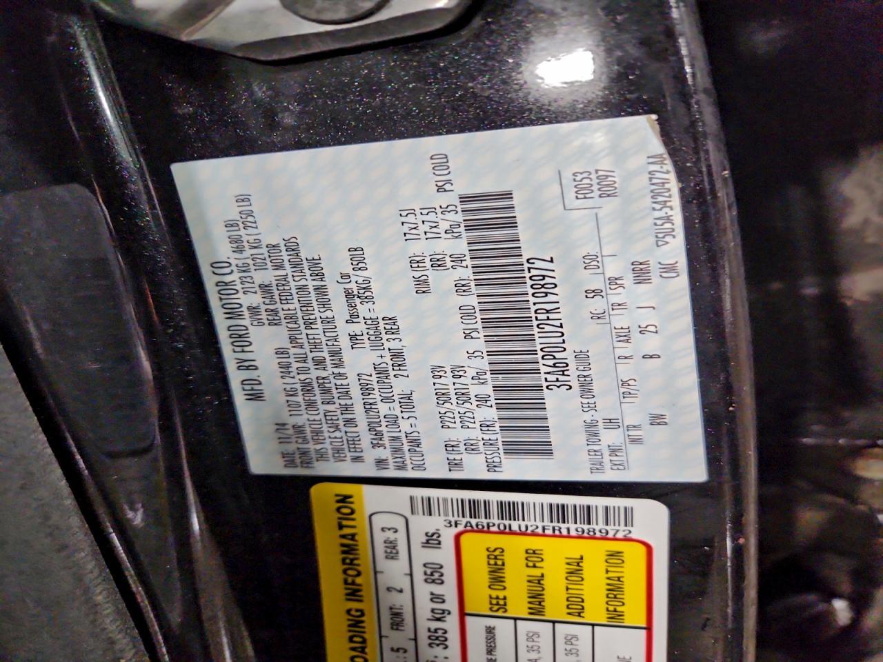 2015 FORD FUSION