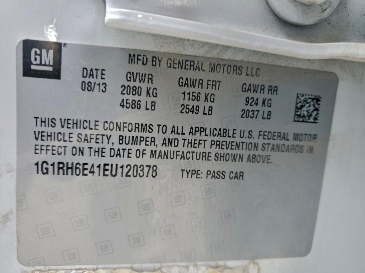 2014 CHEVROLET VOLT