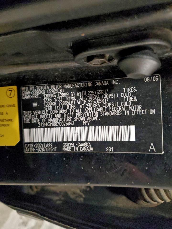 2007 LEXUS RX 350