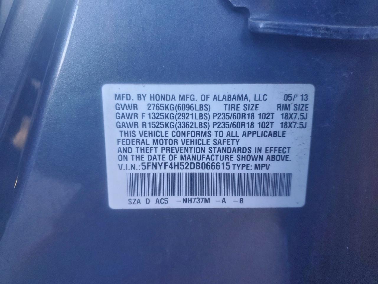 2013 HONDA PILOT