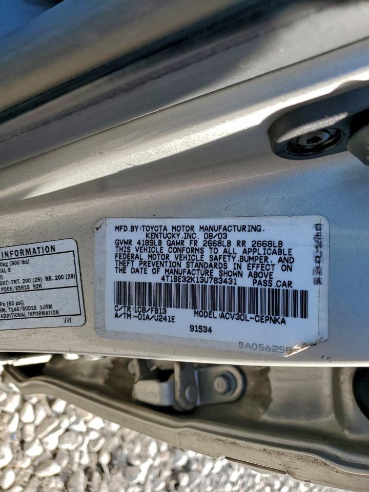 2003 TOYOTA CAMRY