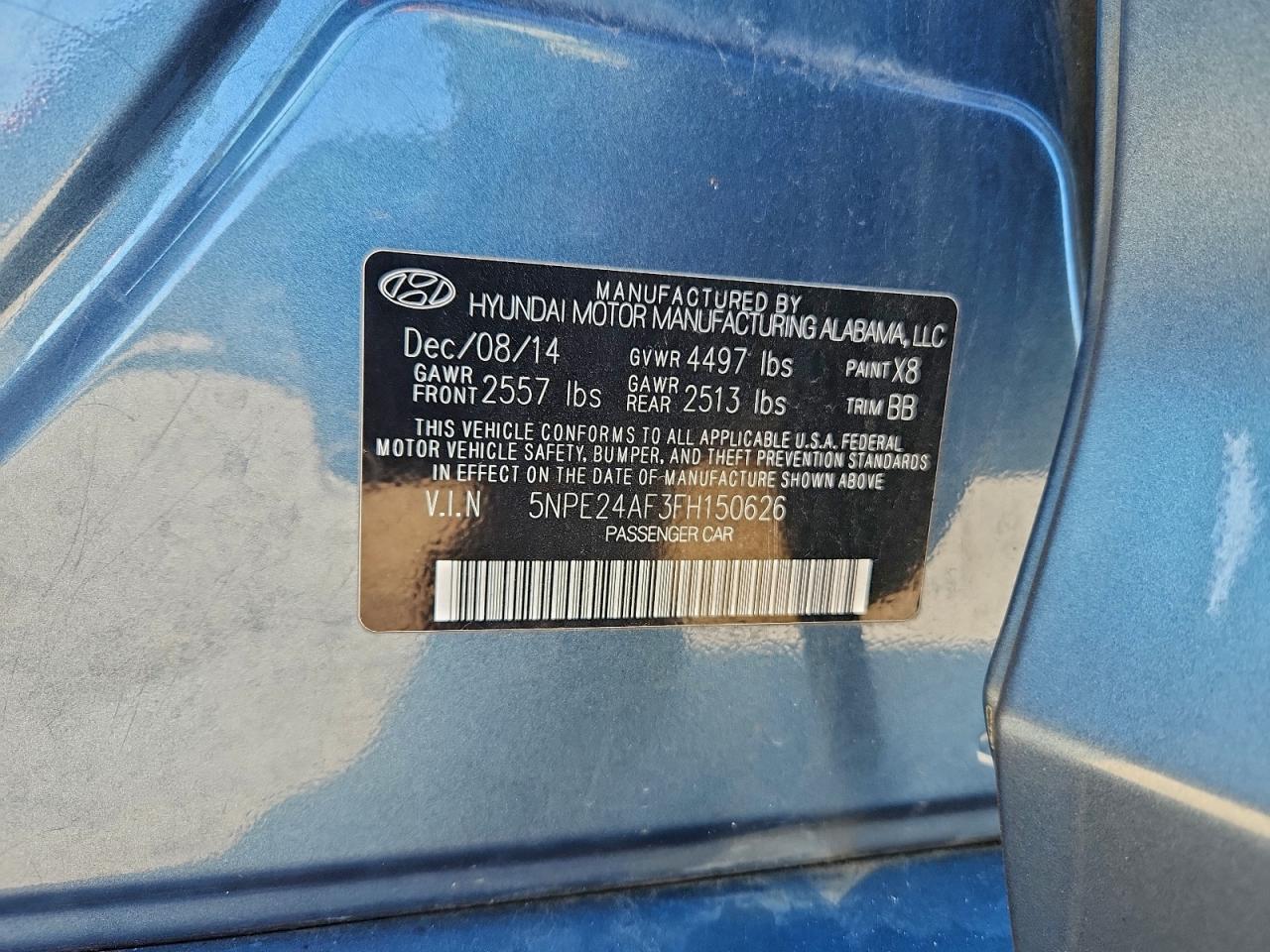 2015 HYUNDAI SONATA