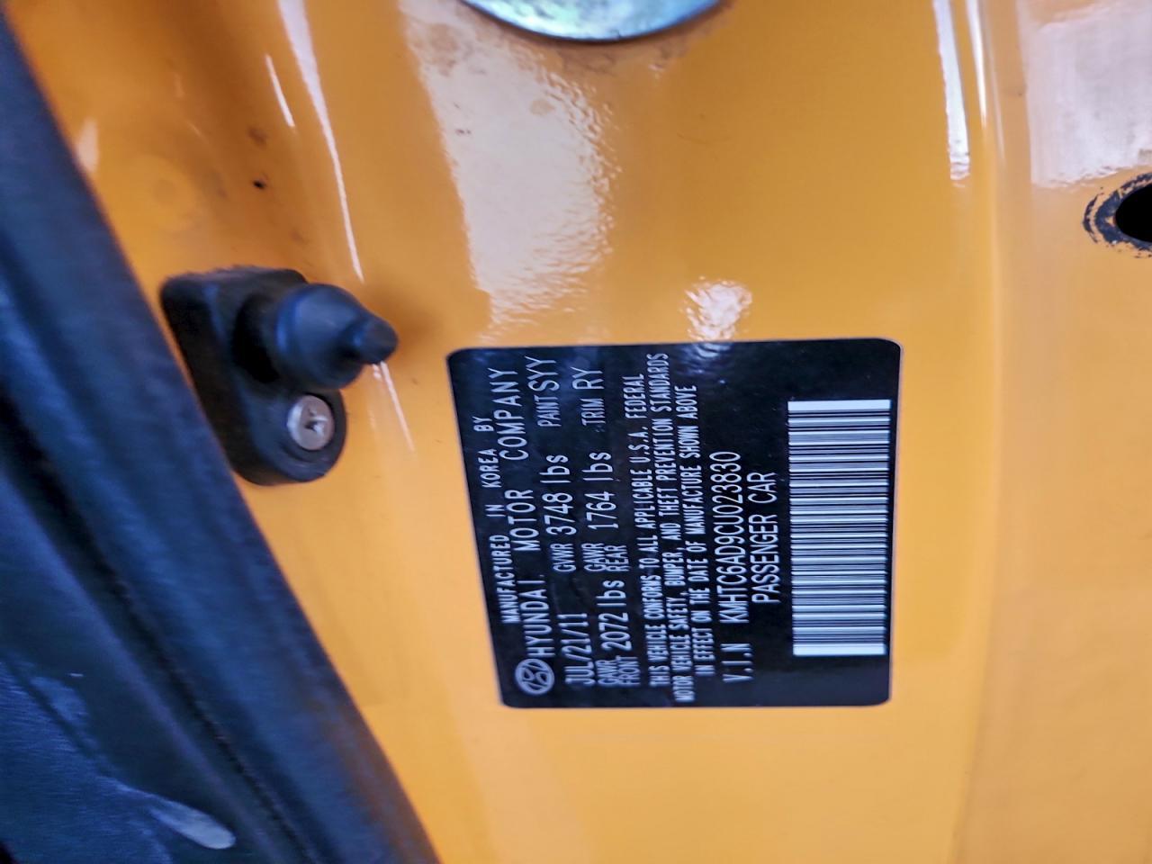 2012 HYUNDAI VELOSTER