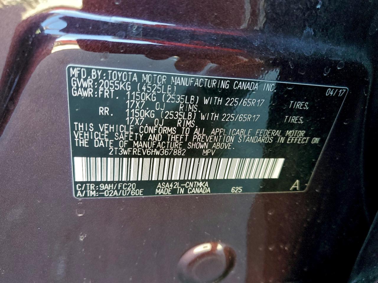 2017 TOYOTA RAV4
