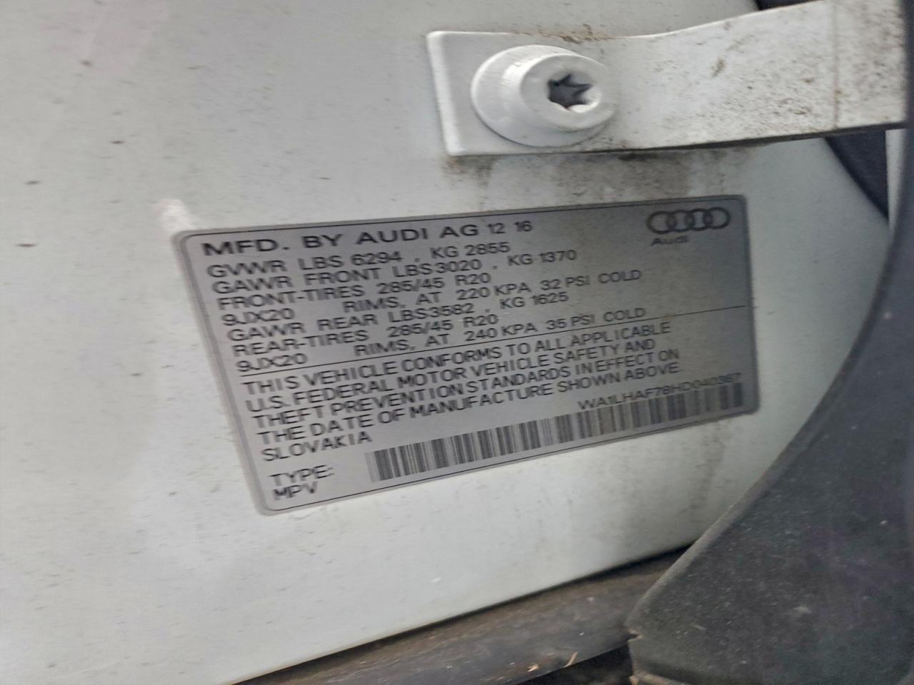 2017 AUDI Q7