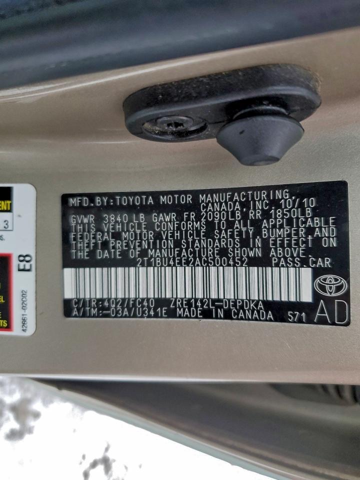 2010 TOYOTA COROLLA