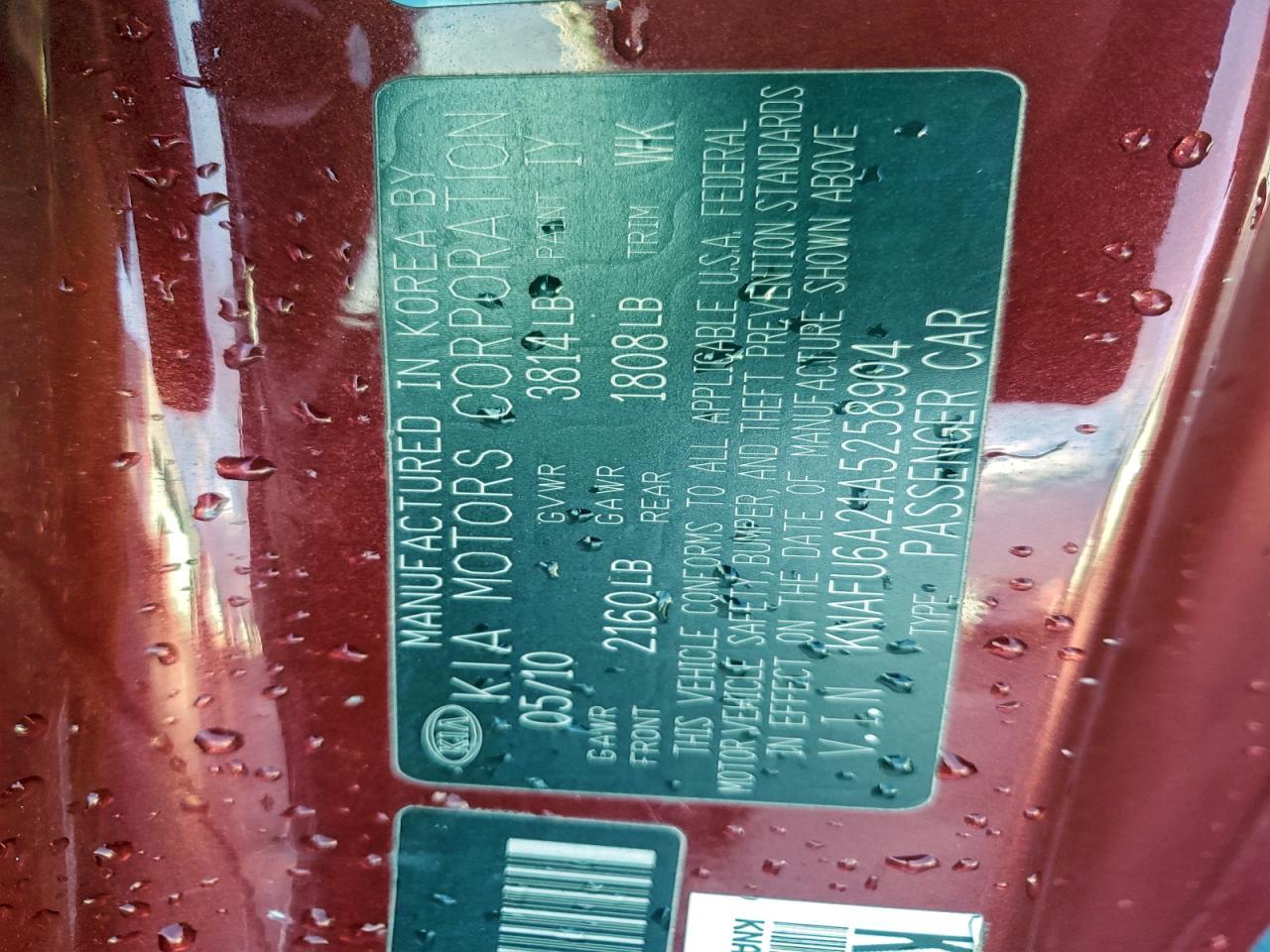 2010 KIA FORTE