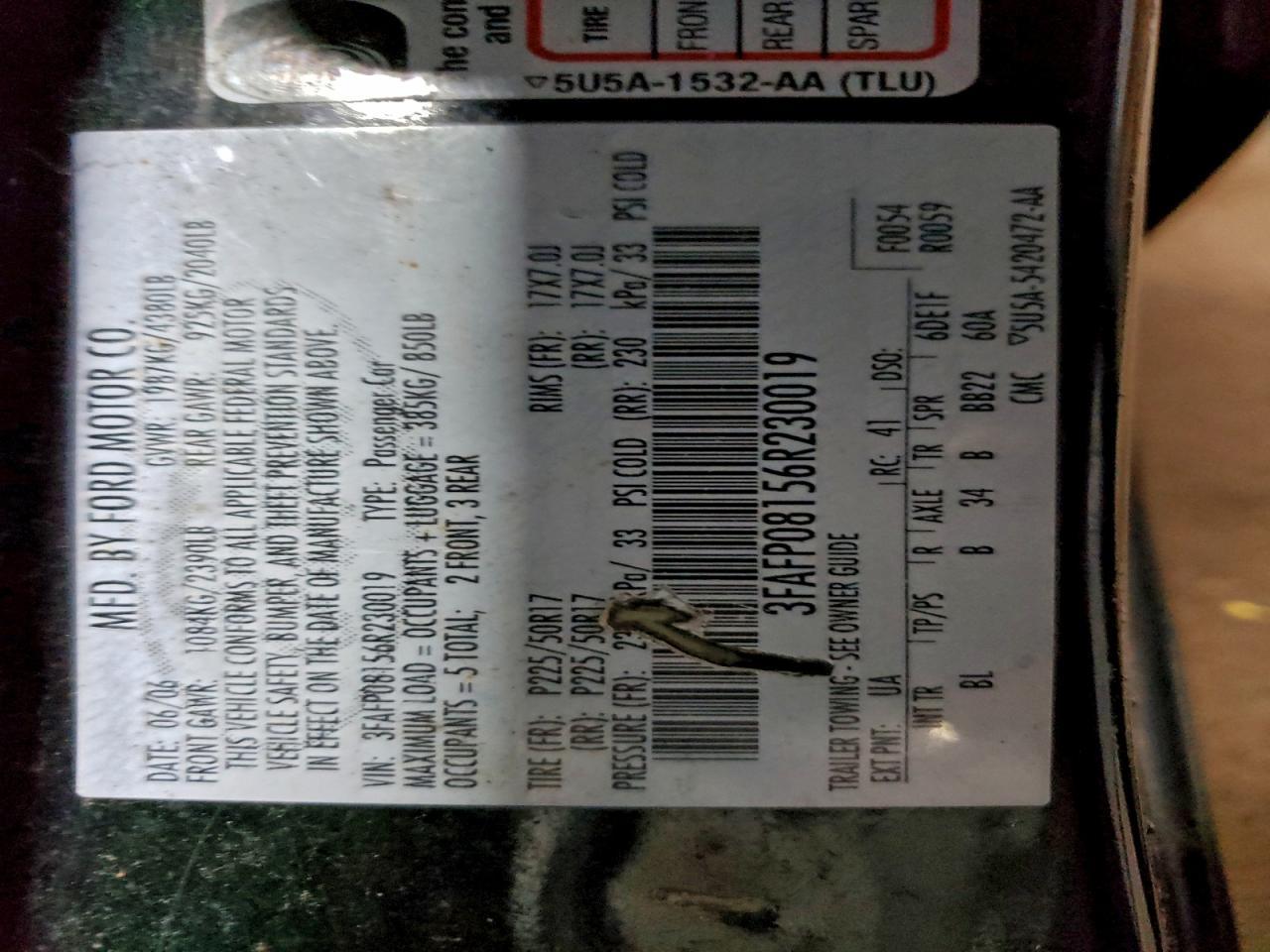 2006 FORD FUSION