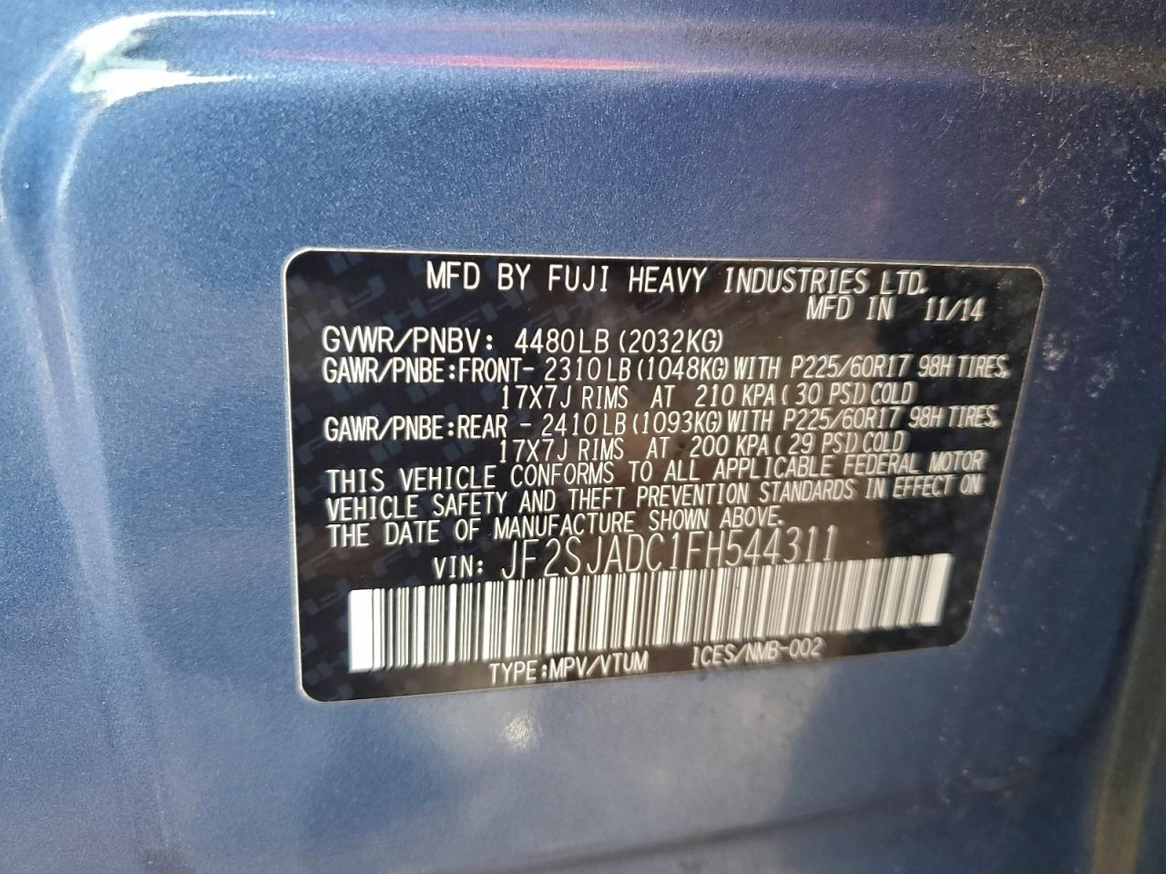 2015 SUBARU FORESTER