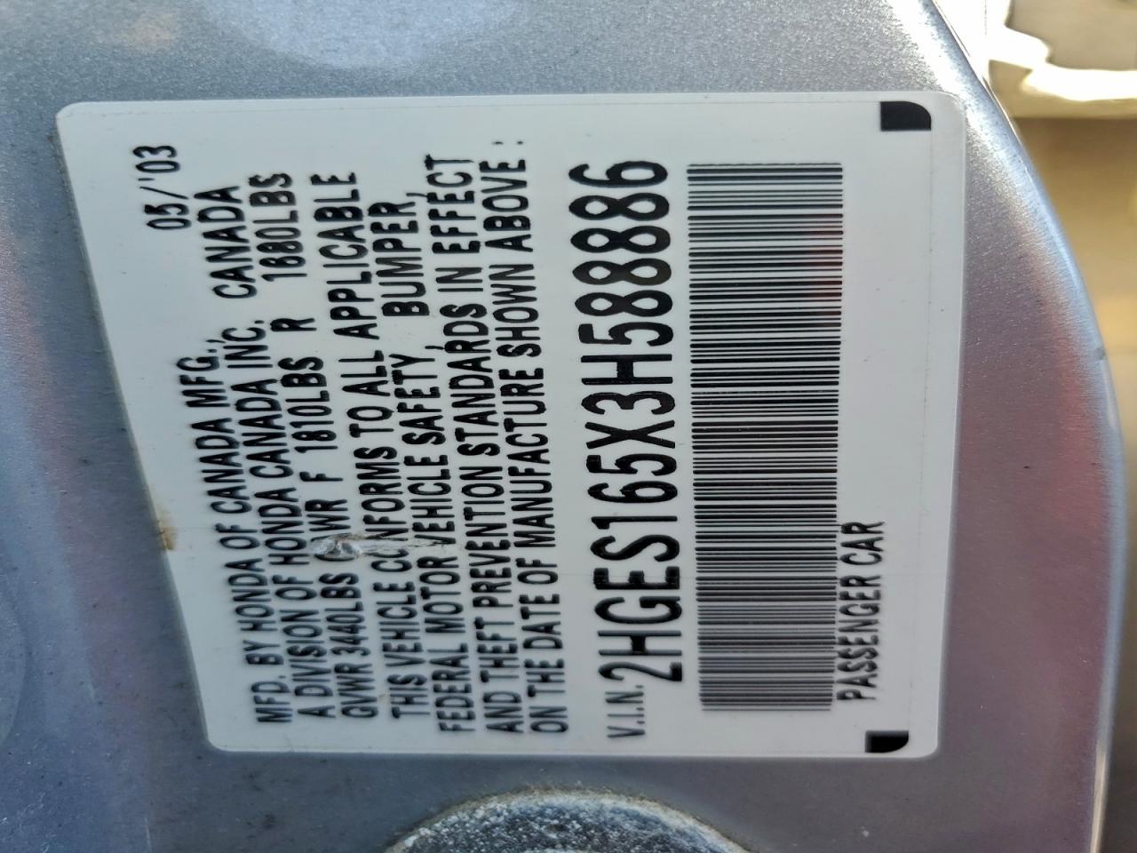 2003 HONDA CIVIC