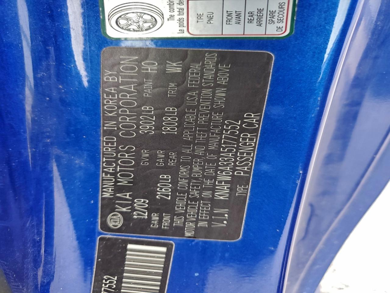 2010 KIA FORTE