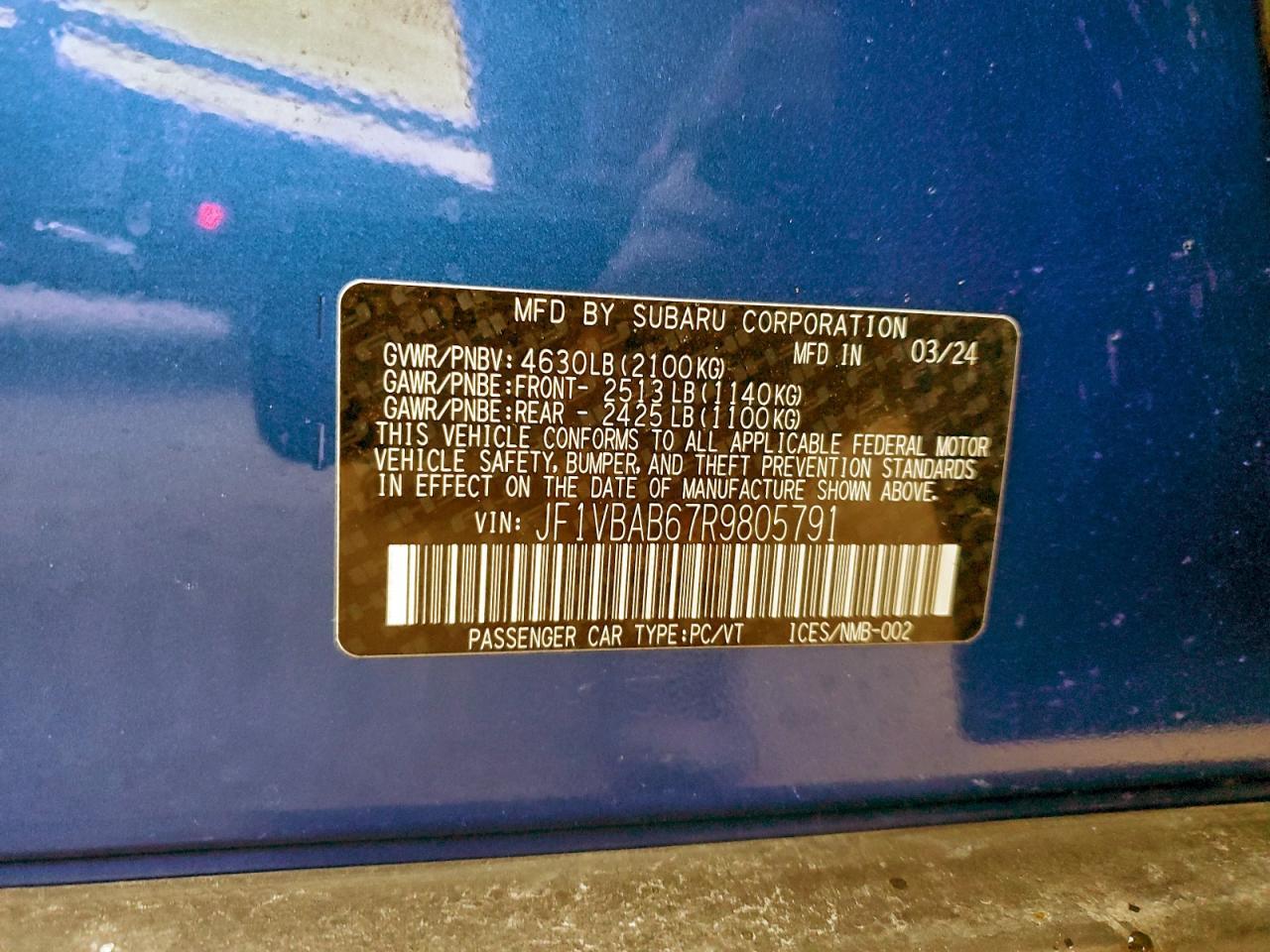 2024 SUBARU WRX