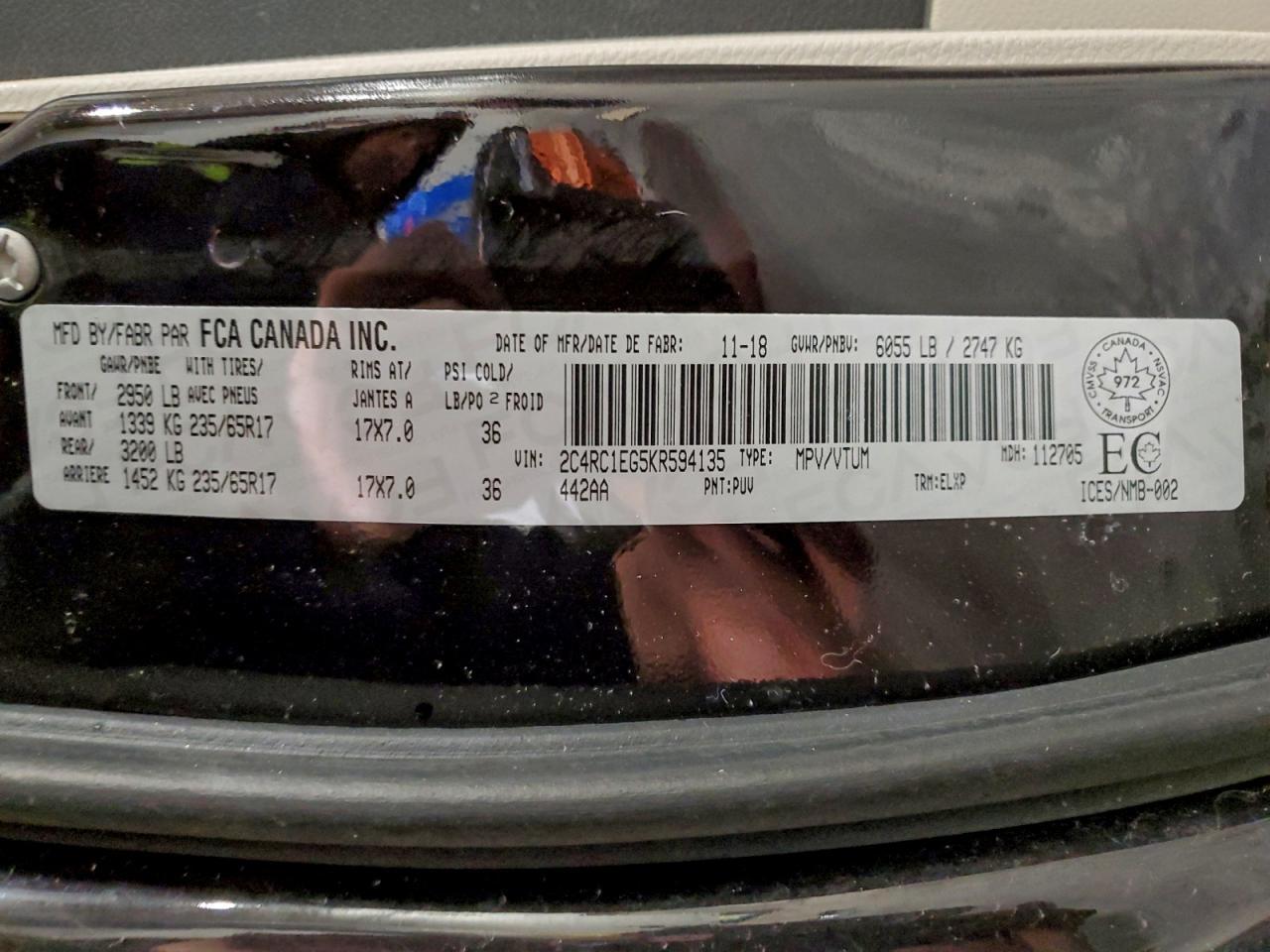 2019 CHRYSLER Pacifica