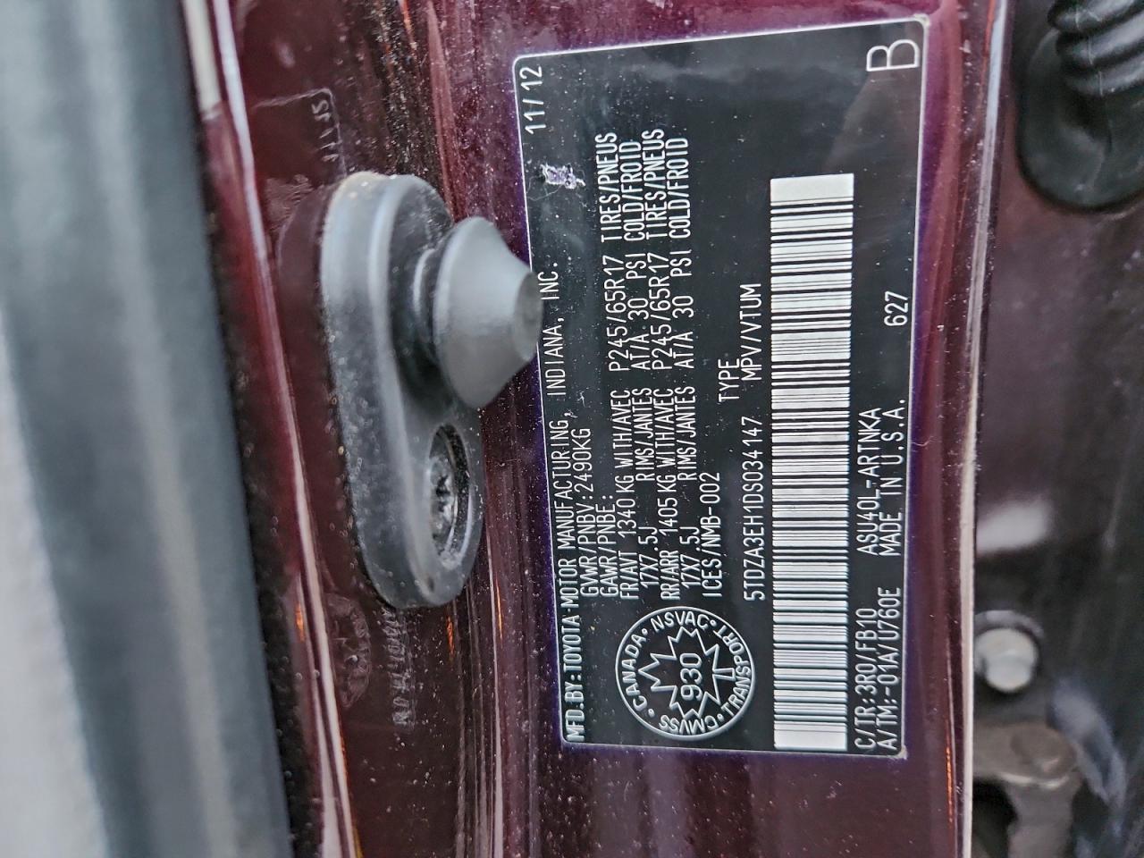 2013 TOYOTA HIGHLANDER