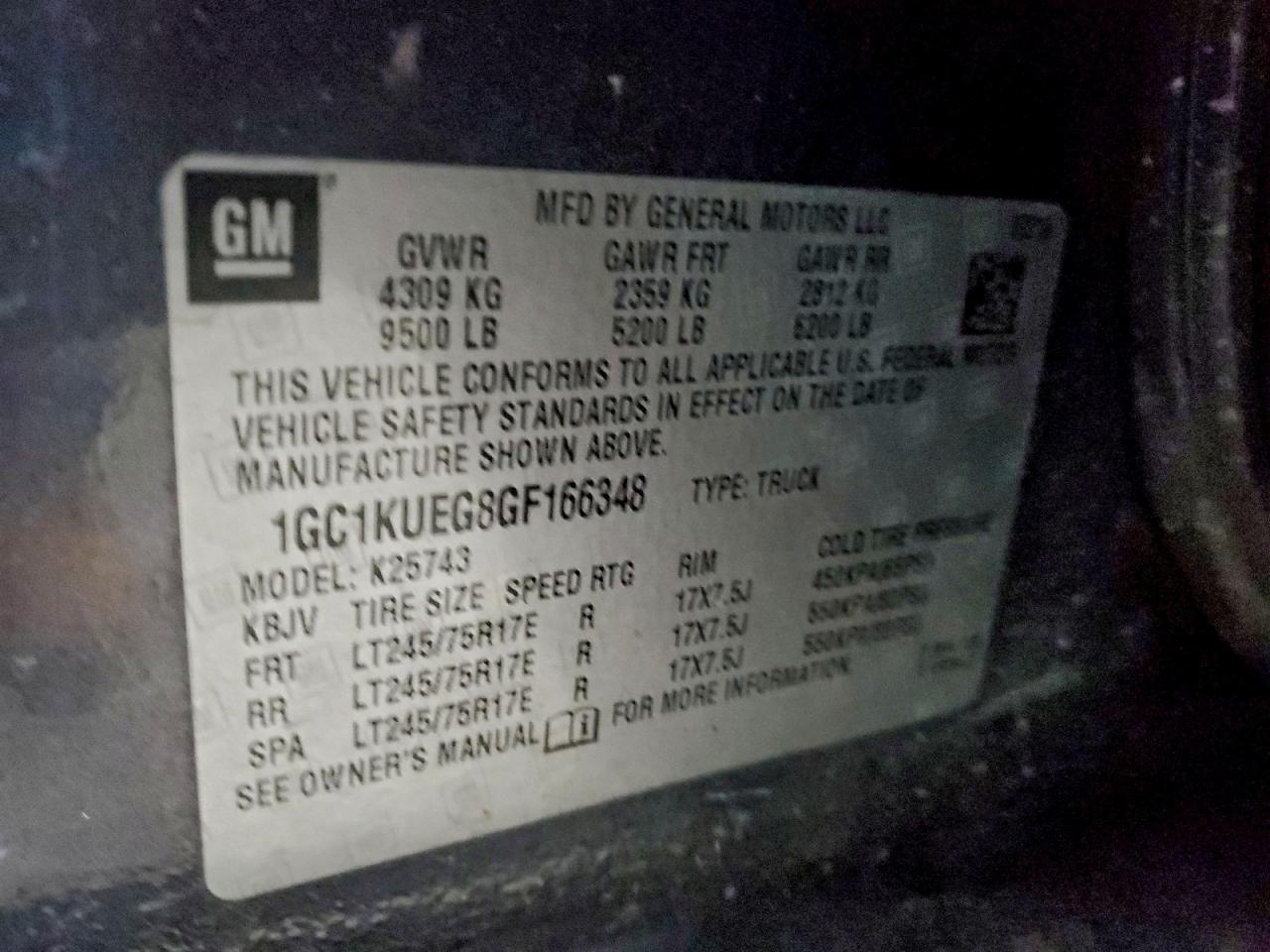 2016 CHEVROLET Silverado 2500