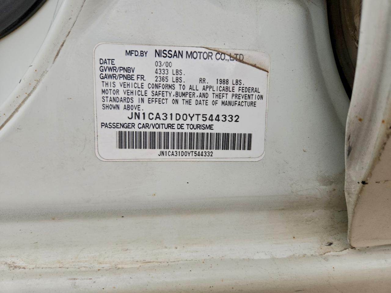 2000 NISSAN Maxima