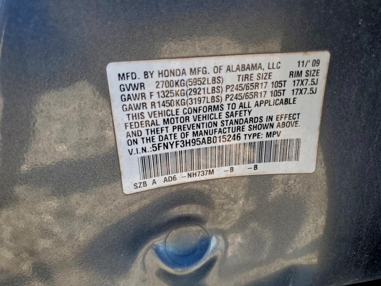 2010 HONDA PILOT