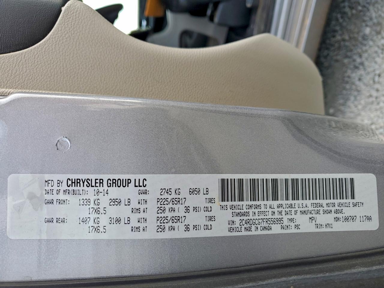 2015 DODGE GRAND CARAVAN