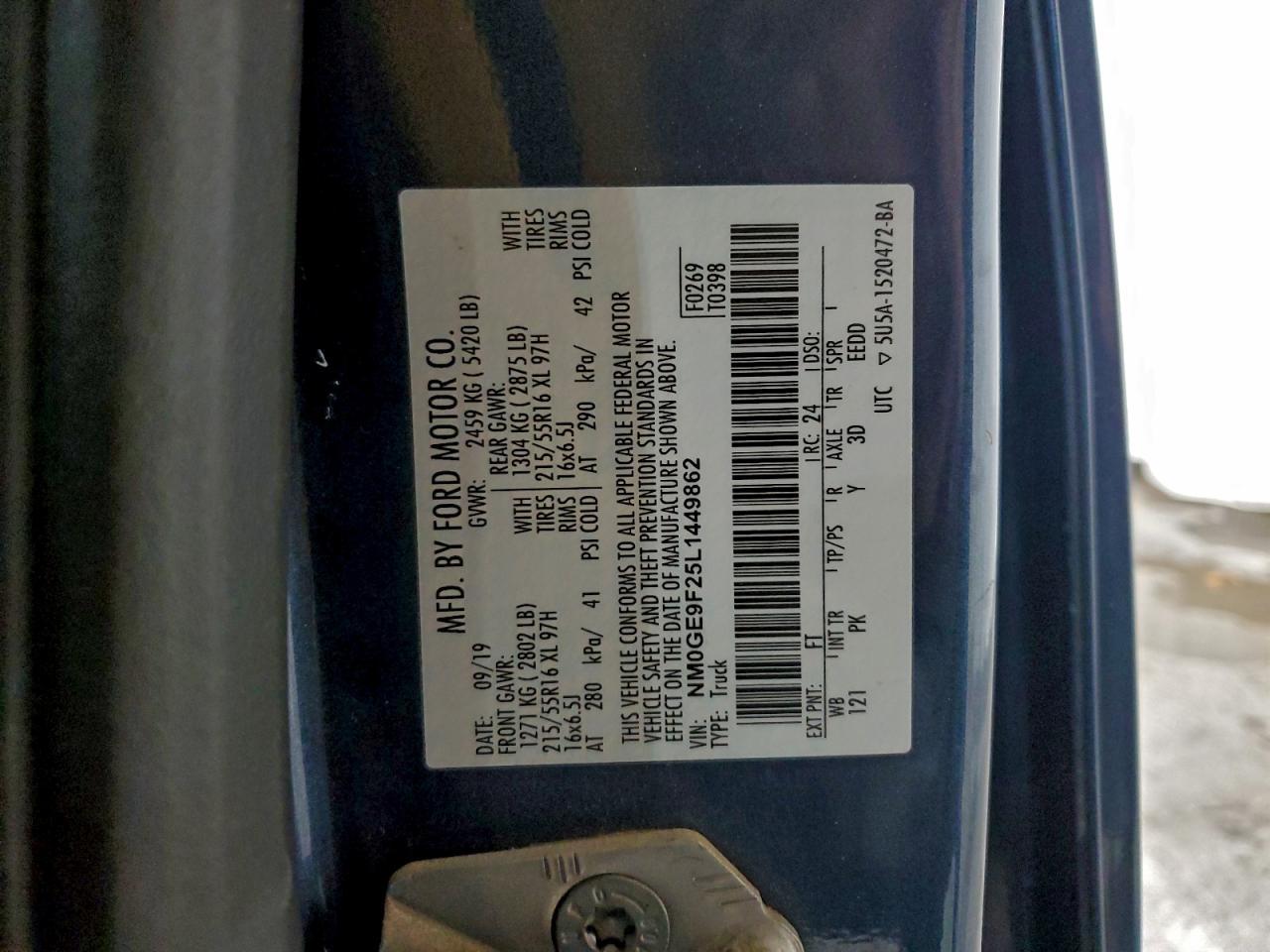 2020 FORD TRANSIT CONNECT