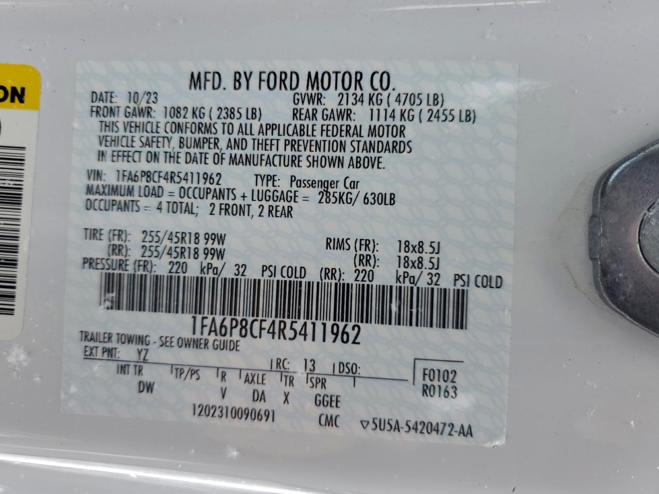 2024 FORD MUSTANG