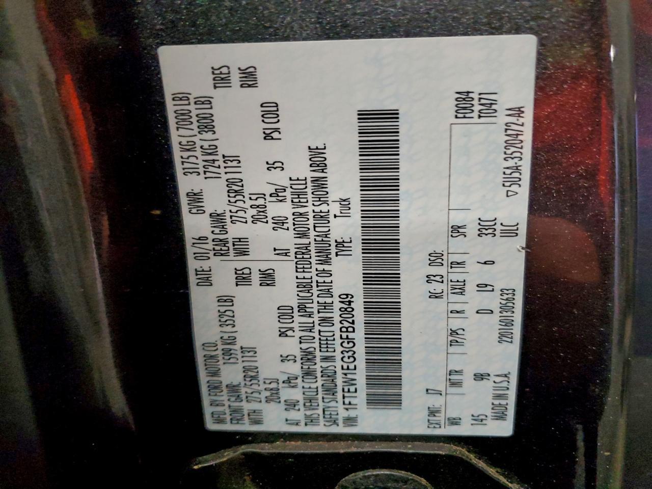 2016 FORD F-150