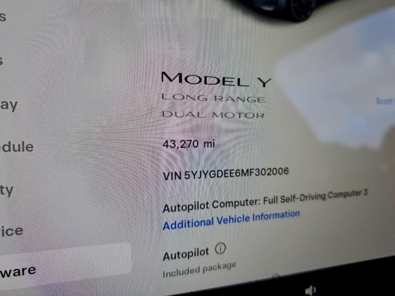 2021 TESLA MODEL Y