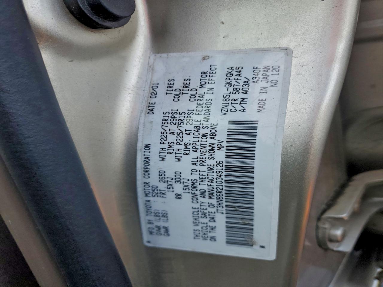 2001 TOYOTA 4Runner