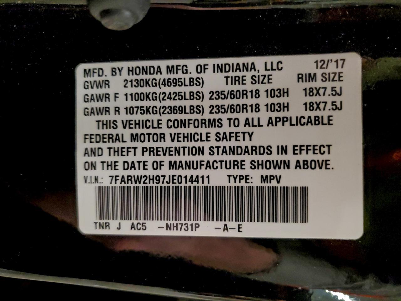 2018 HONDA CR-V