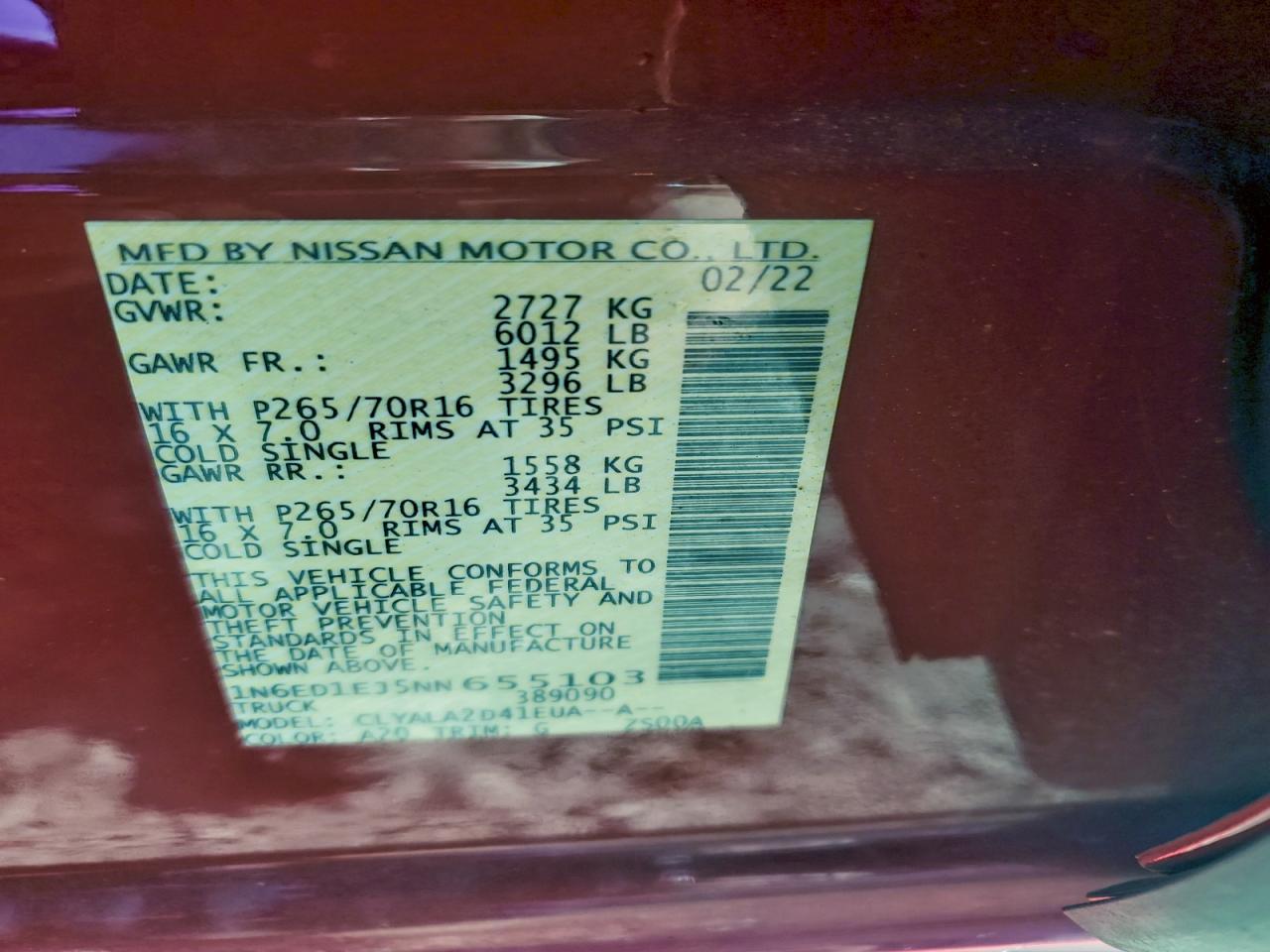 2022 NISSAN Frontier