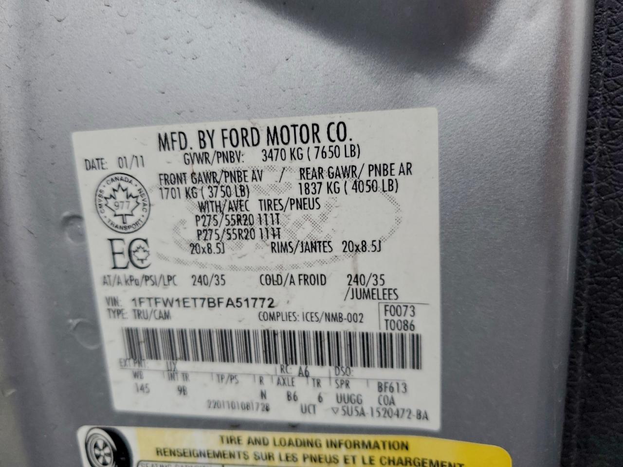 2011 FORD F-150